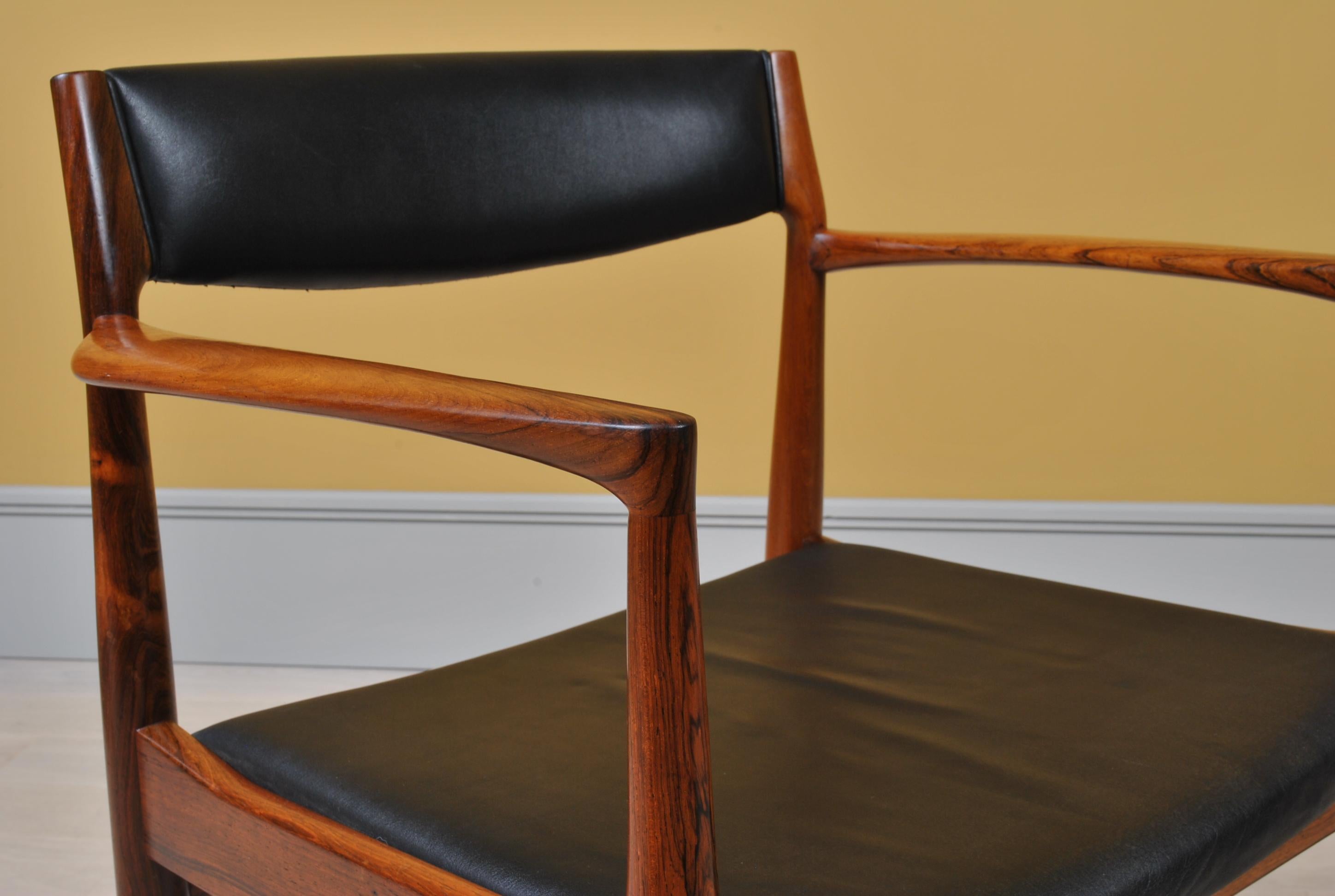 Pair of Rosewood Chairs by Henry W Klein 9
