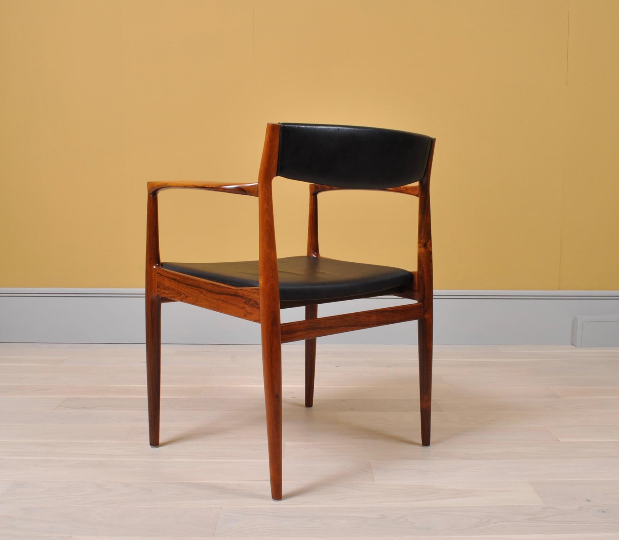 Pair of Rosewood Chairs by Henry W Klein 2