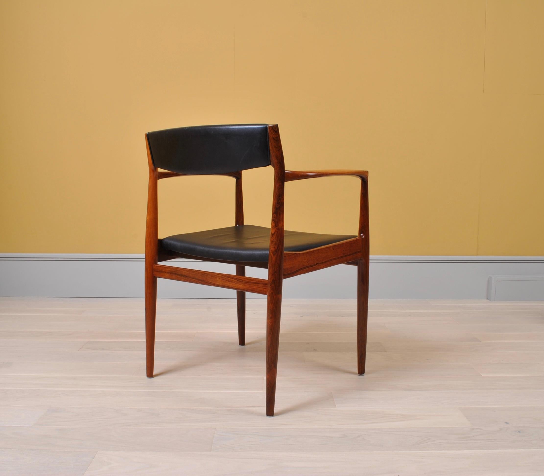 Pair of Rosewood Chairs by Henry W Klein 3