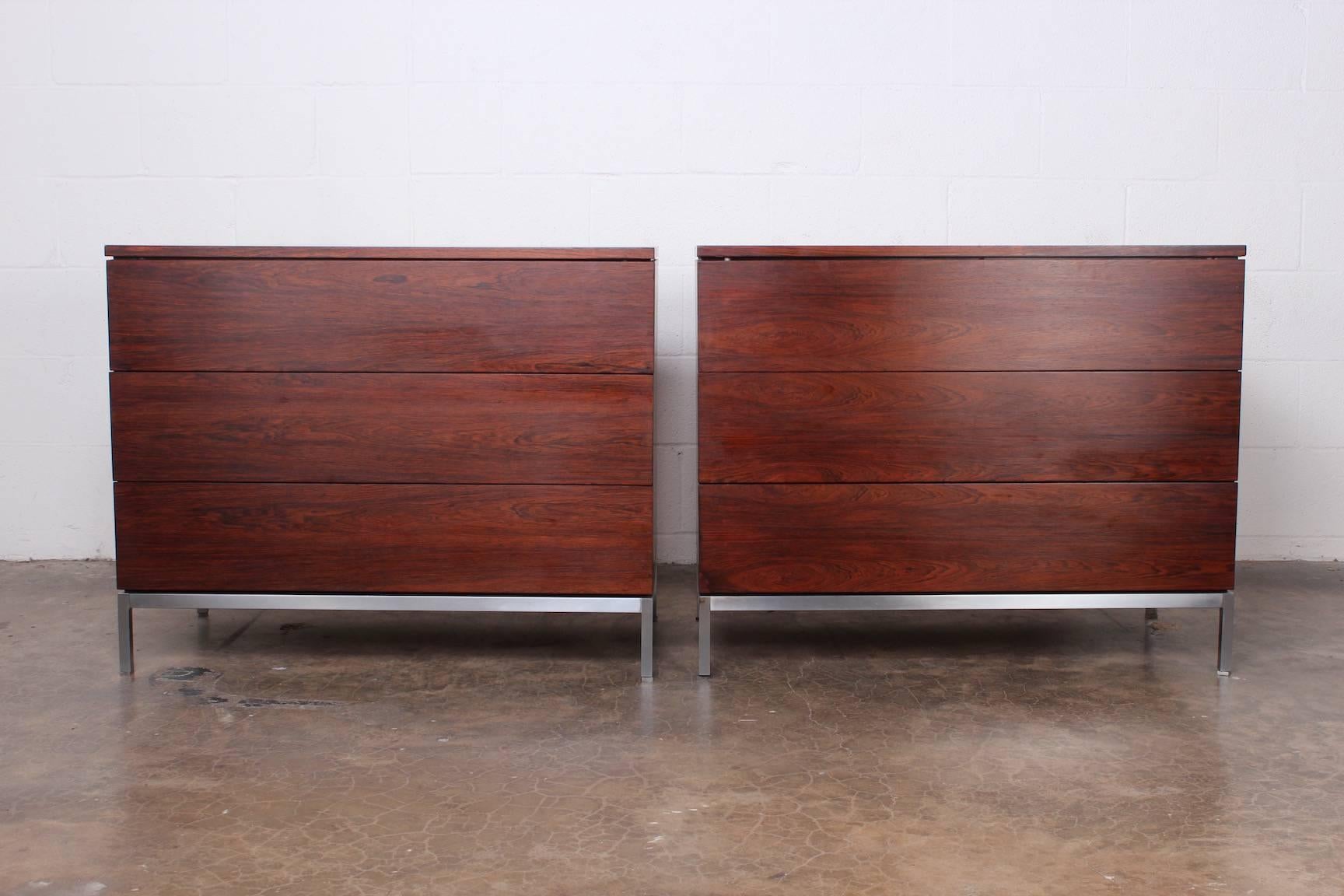 Pair of Rosewood Chests by Florence Knoll In Good Condition In Dallas, TX