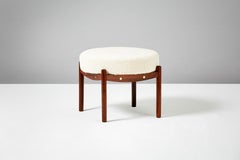 Pair of Vintage Circular Ottomans, circa 1950s