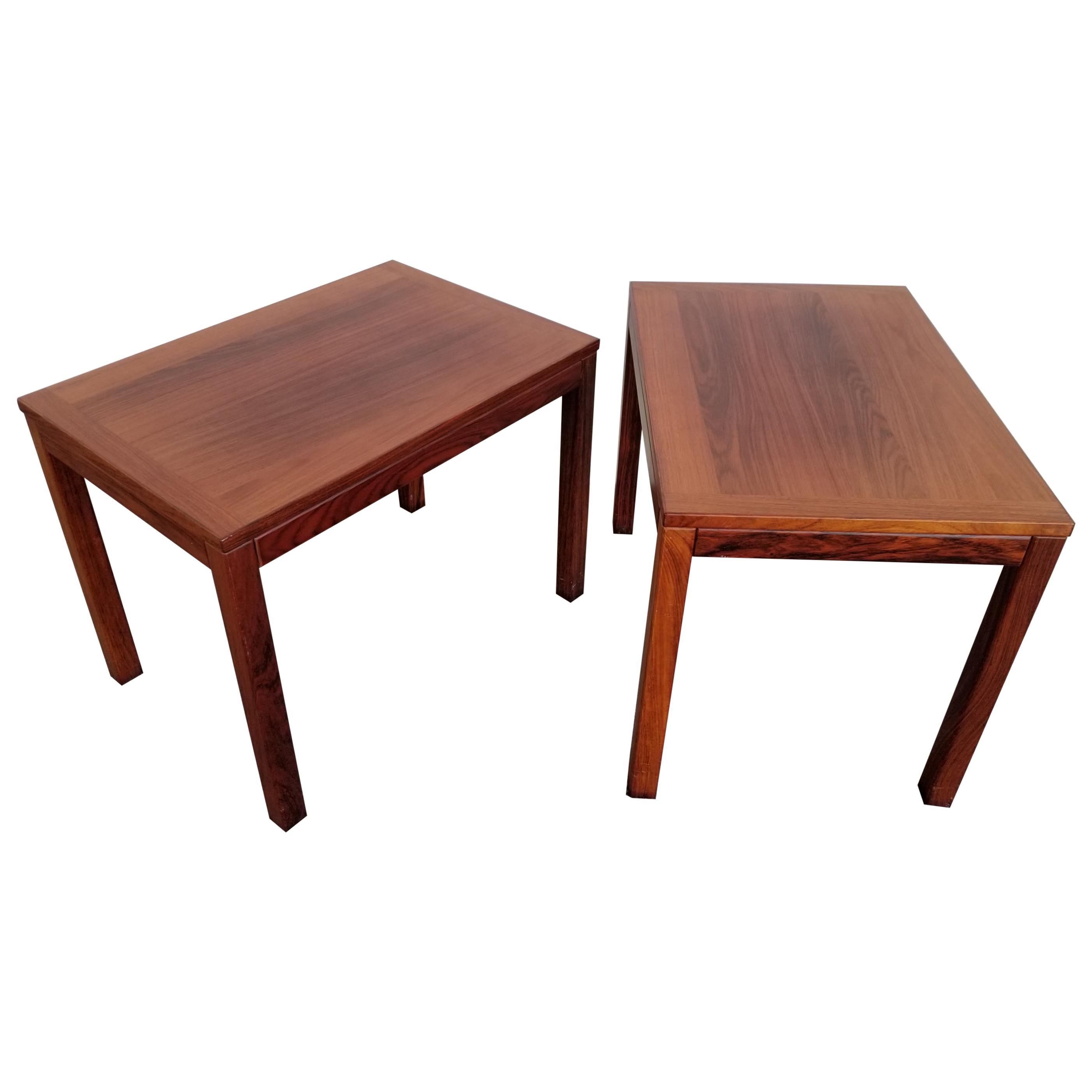 Rosewood Danish Modern Side Tables by Vejle Stole