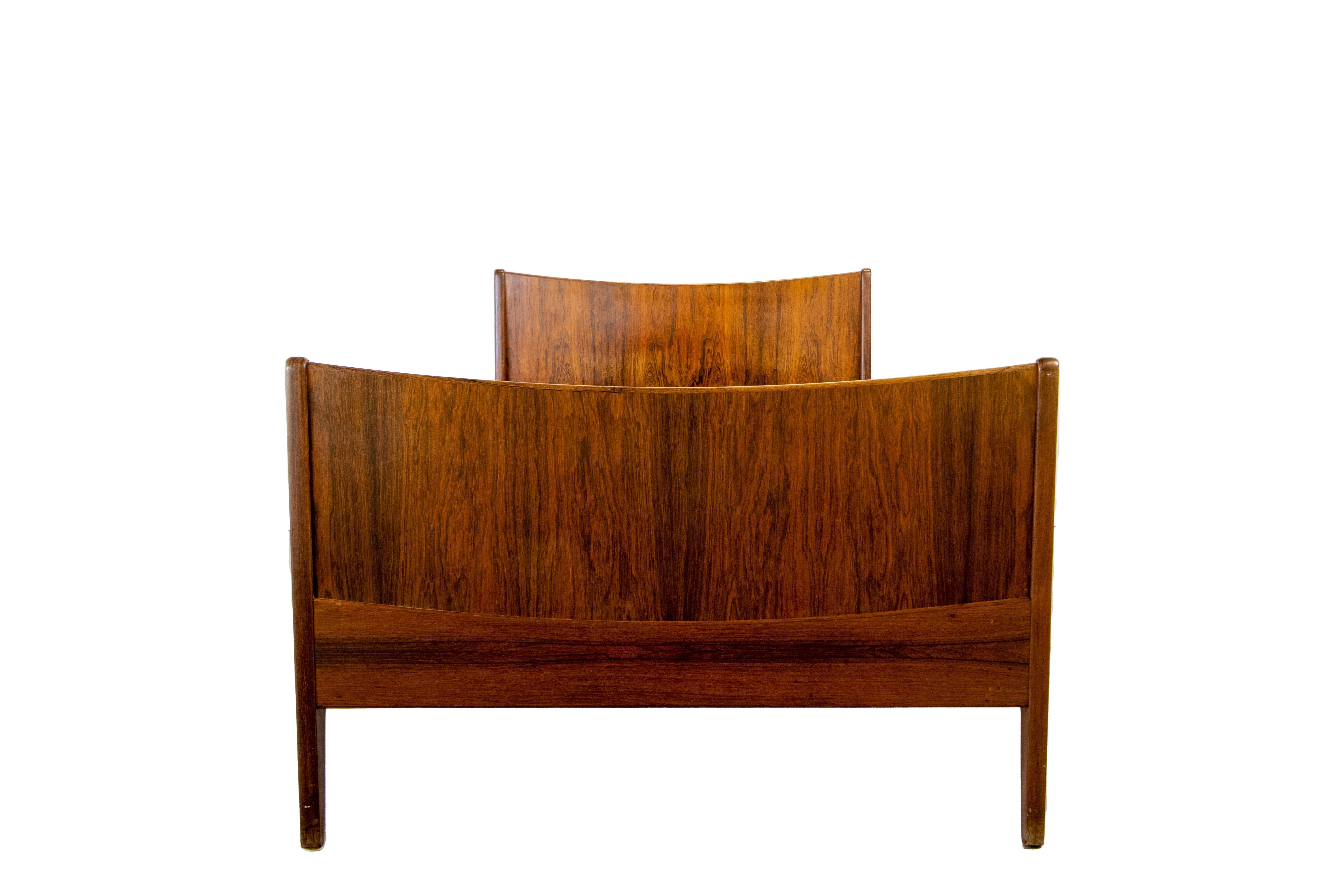 Mid-Century Modern Pair of Rosewood Daybed/twin Beds designed by Harbo Solvsten by Illums Bolighus