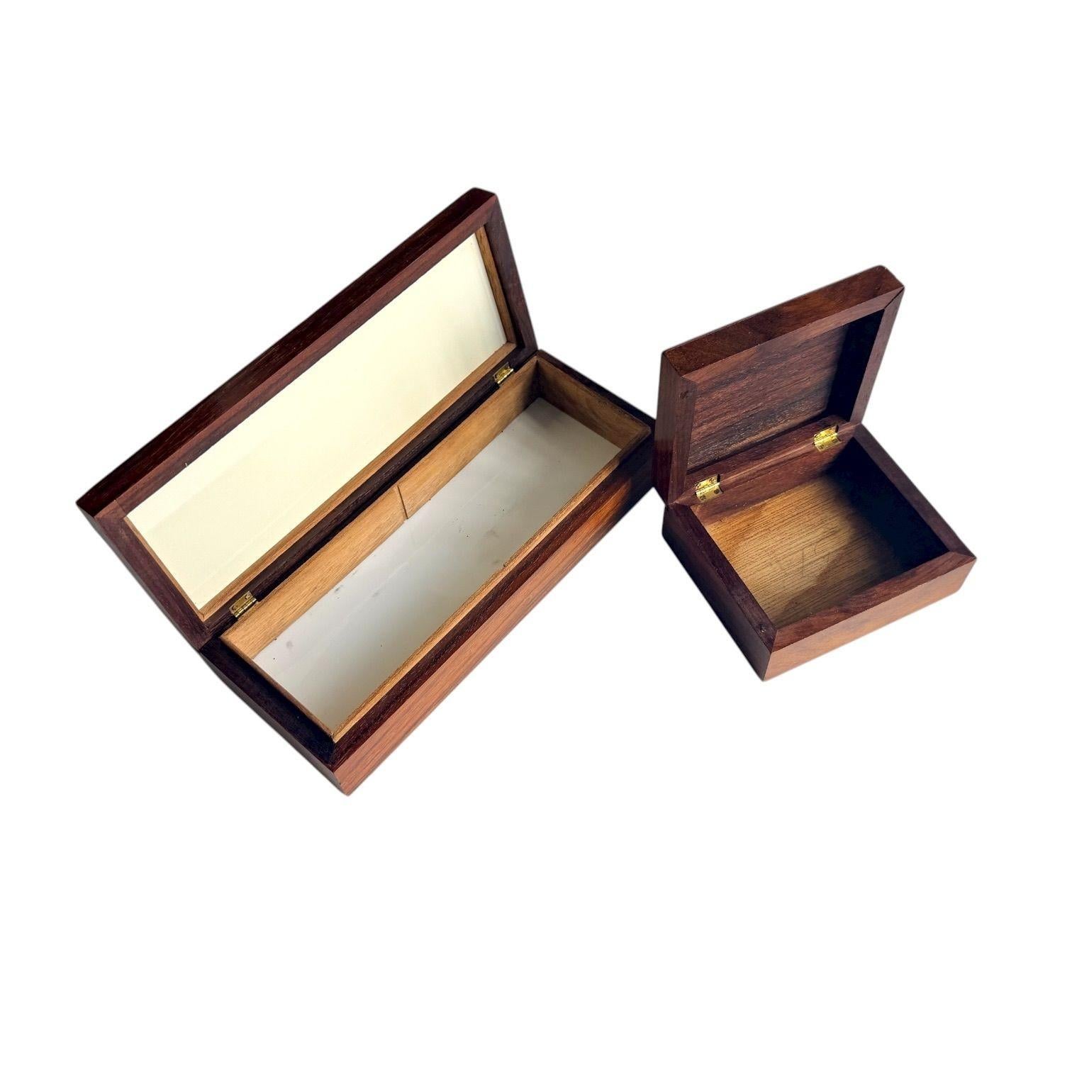 Mid-Century Modern Paire de commodes en bois de rose avec couvercles, 1960 en vente