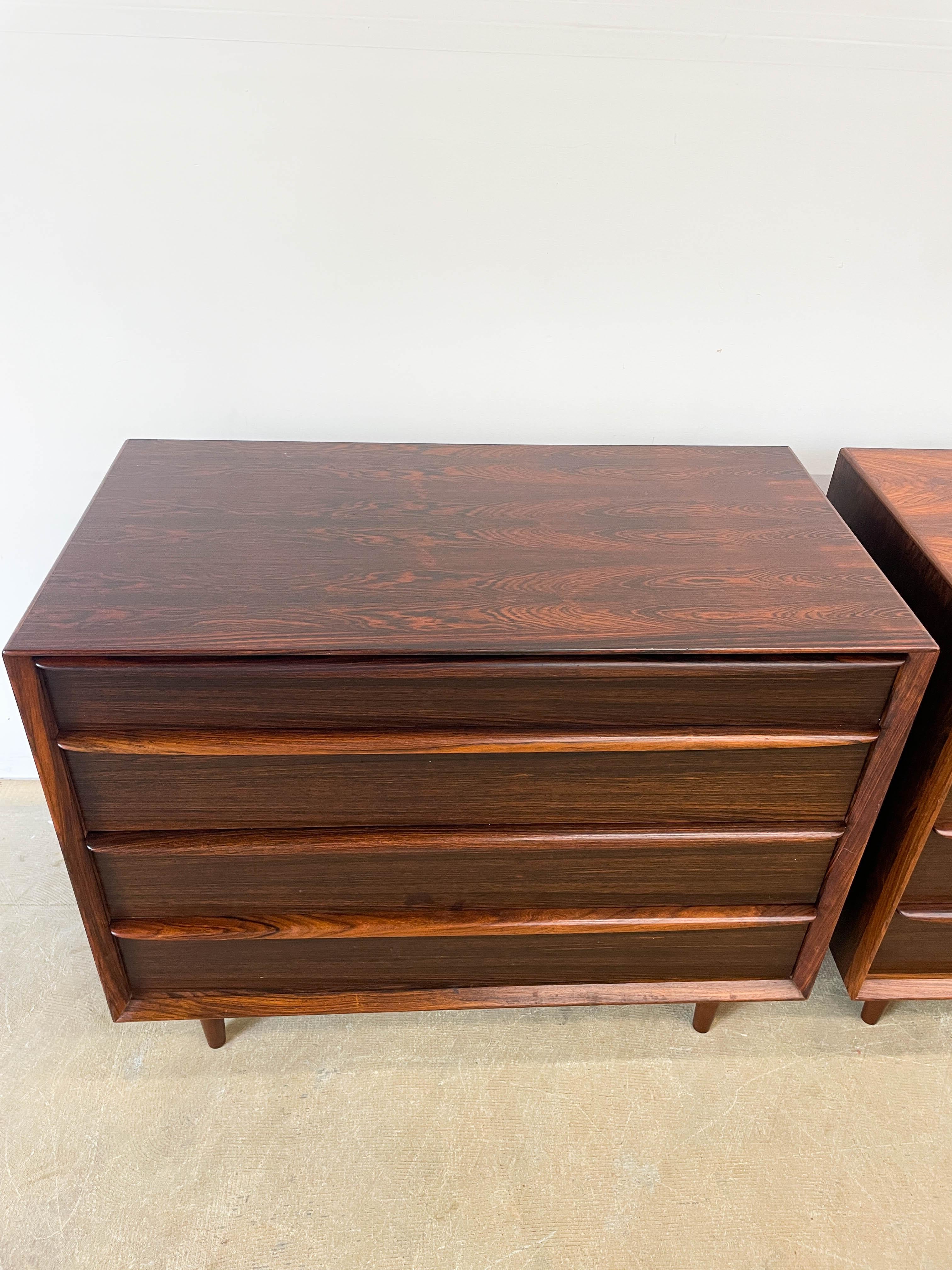 Pair of Rosewood Dressers by Falster In Good Condition For Sale In Kalamazoo, MI