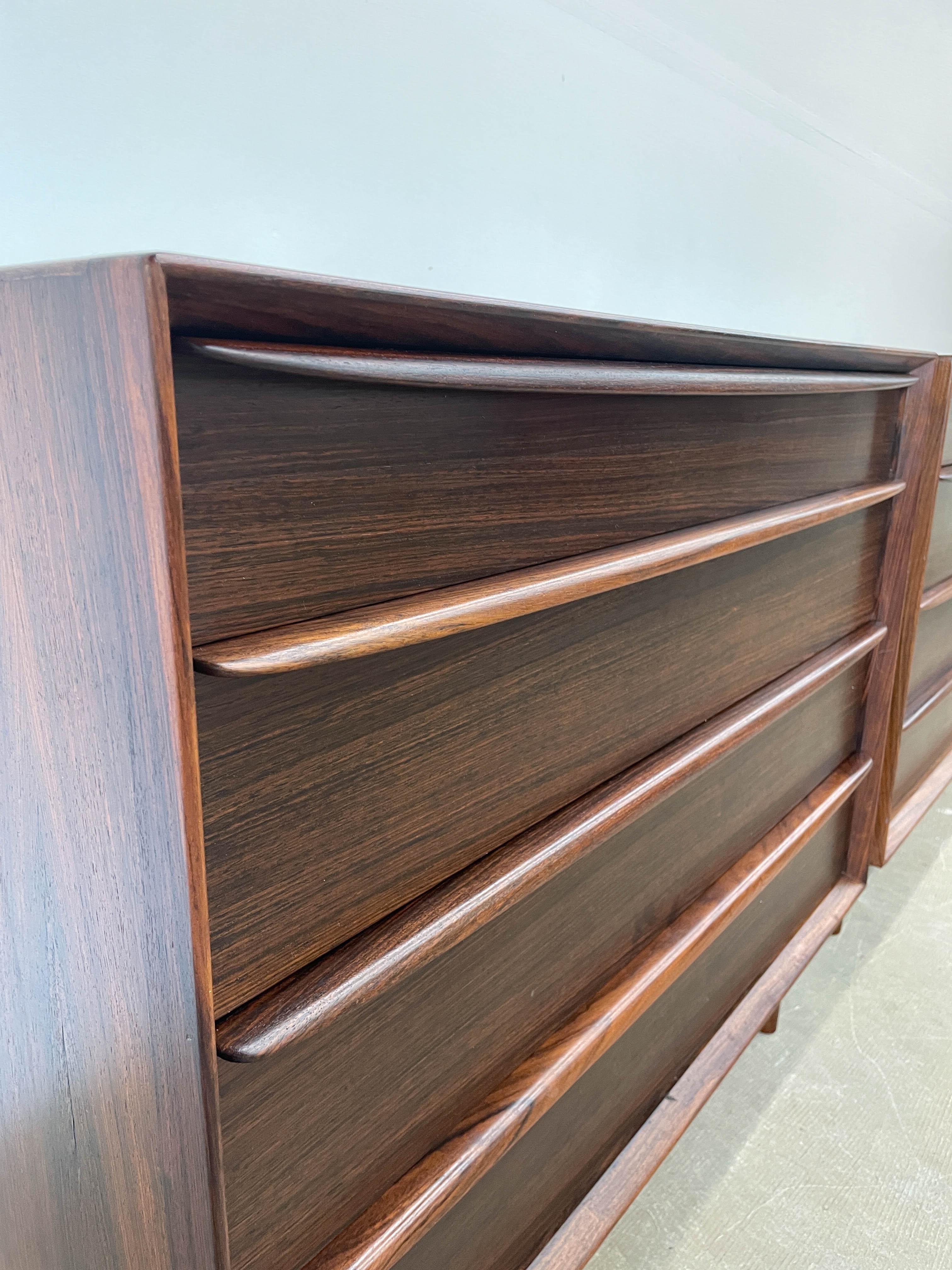 Pair of Rosewood Dressers by Falster 4