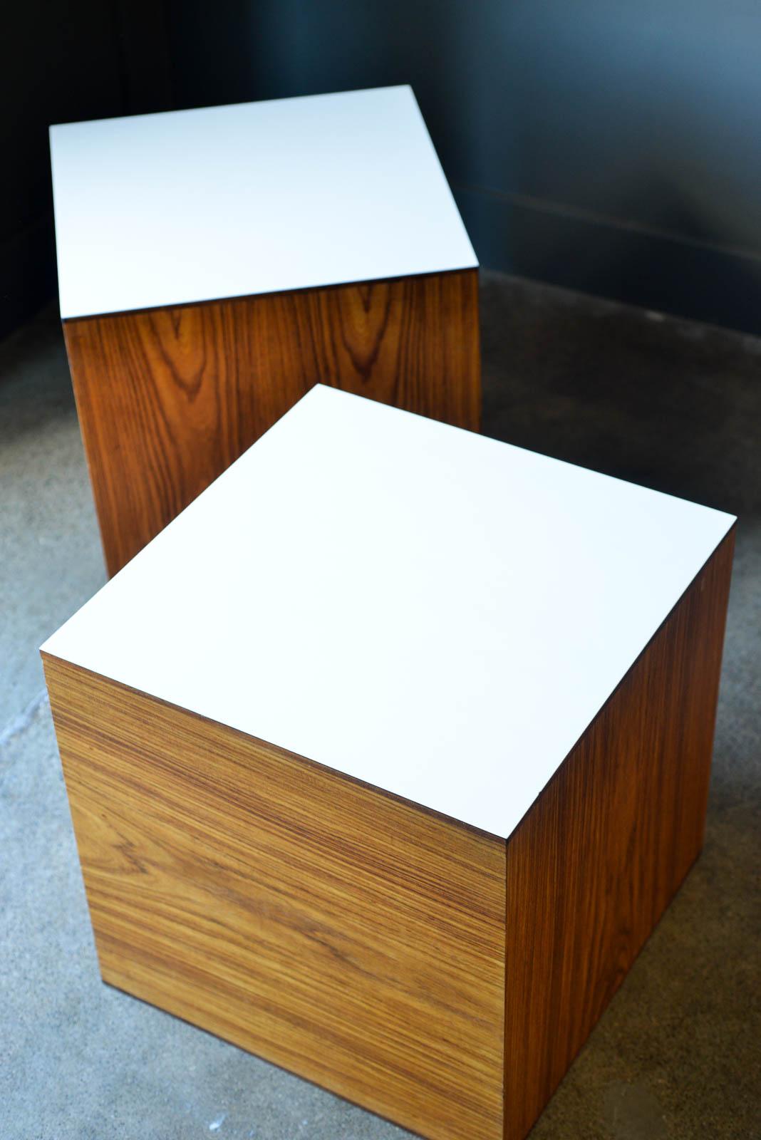 Pair of Rosewood End Tables or Pedestals by Milo Baughman, 1970 1