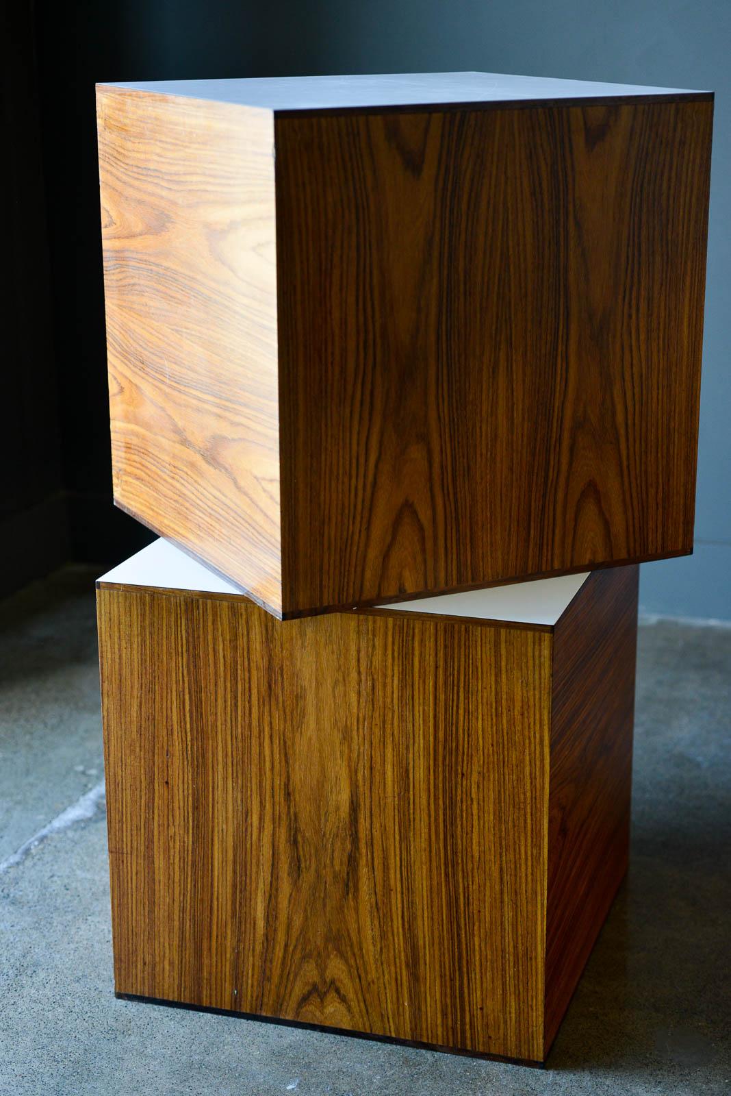 Pair of Rosewood End Tables or Pedestals by Milo Baughman, 1970 2