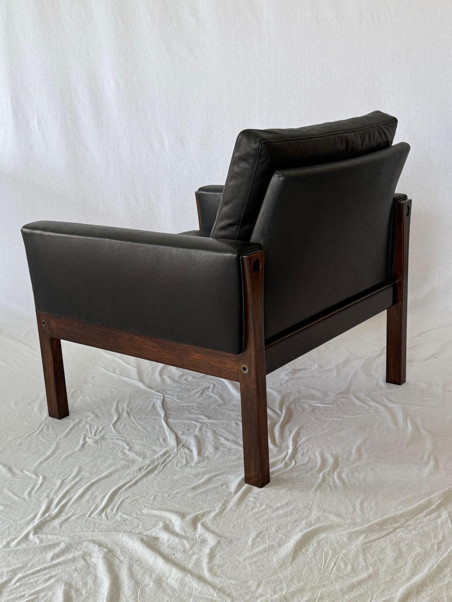 Danish Pair of Rosewood Hans Wegner AP 62 Lounge Chairs