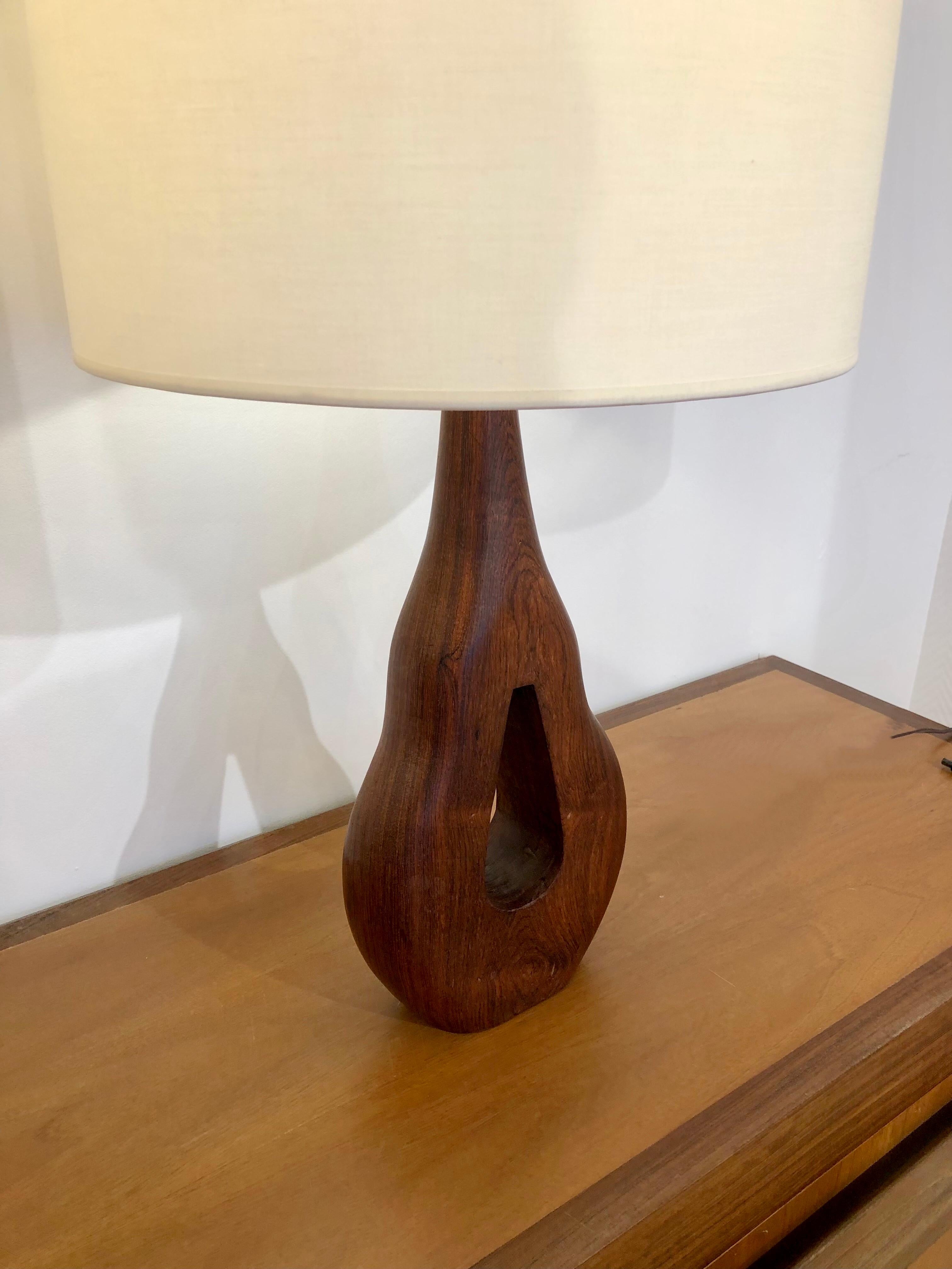 Mid-Century Modern Pair of Rosewood Lamps, 1960