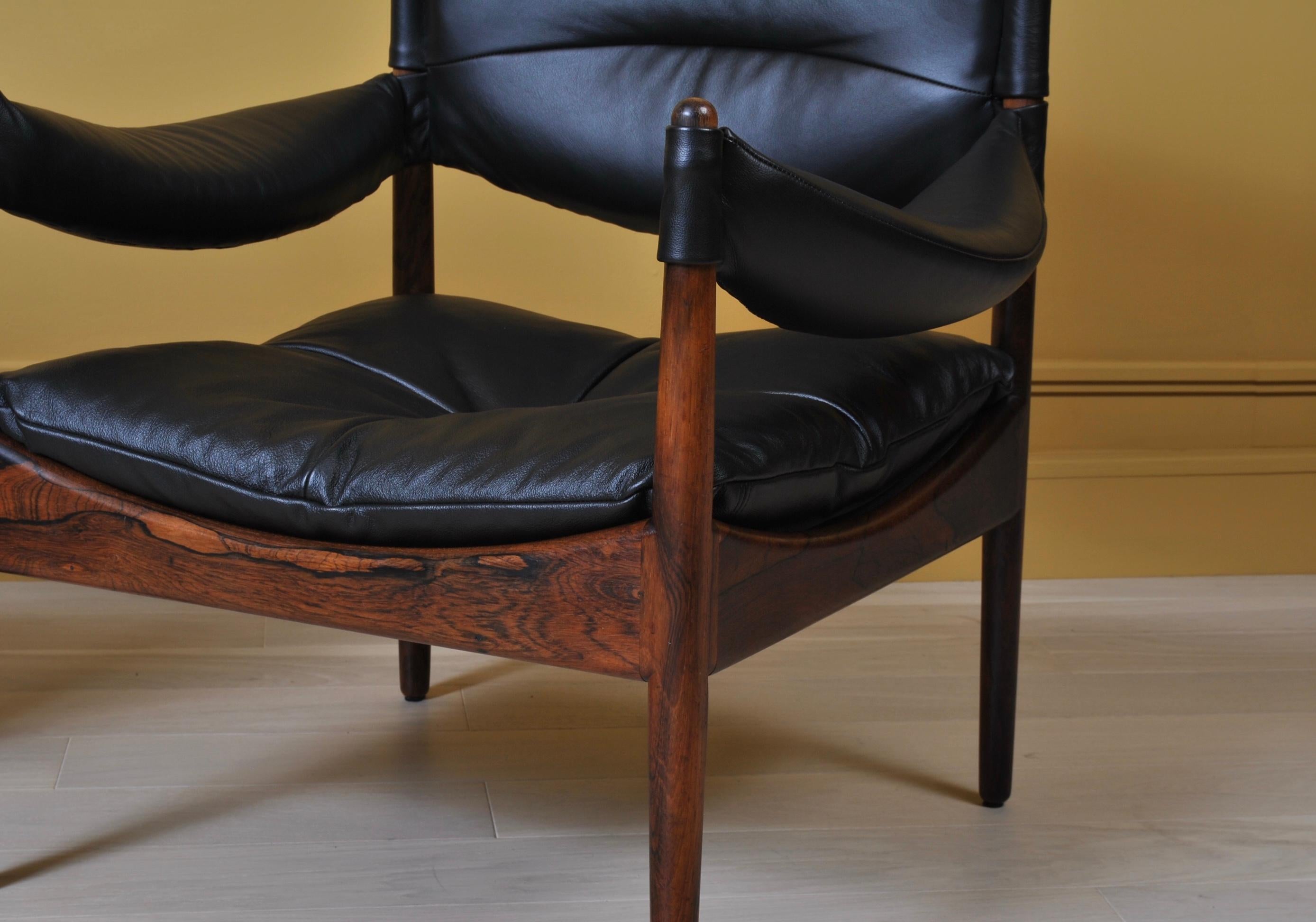 Pair of Rosewood Lounge Chairs by Kristian Vedel, Fully Reupholstered 2