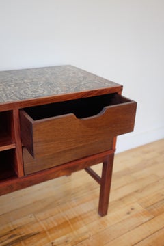 Pair of Rosewood Mirror and Side Table by Severin Hansen Jr