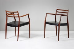 Pair of Rosewood Model 62 Armchairs by Niels Moller, 1962