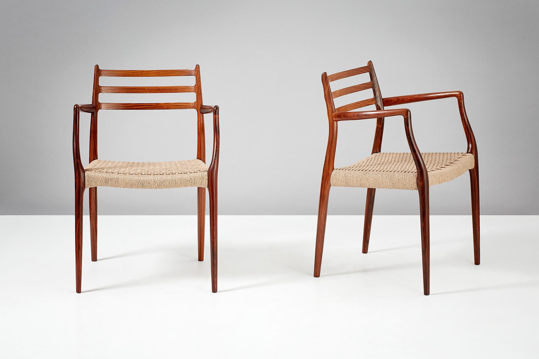 Pair of Rosewood Model 62 Armchairs by Niels Moller, 1962 In Excellent Condition In London, England