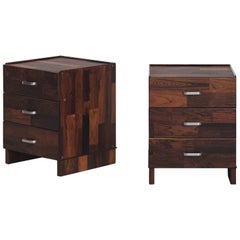 Pair of Rosewood Nightstand Design by Jorge Zalszupin, Brazilian Design