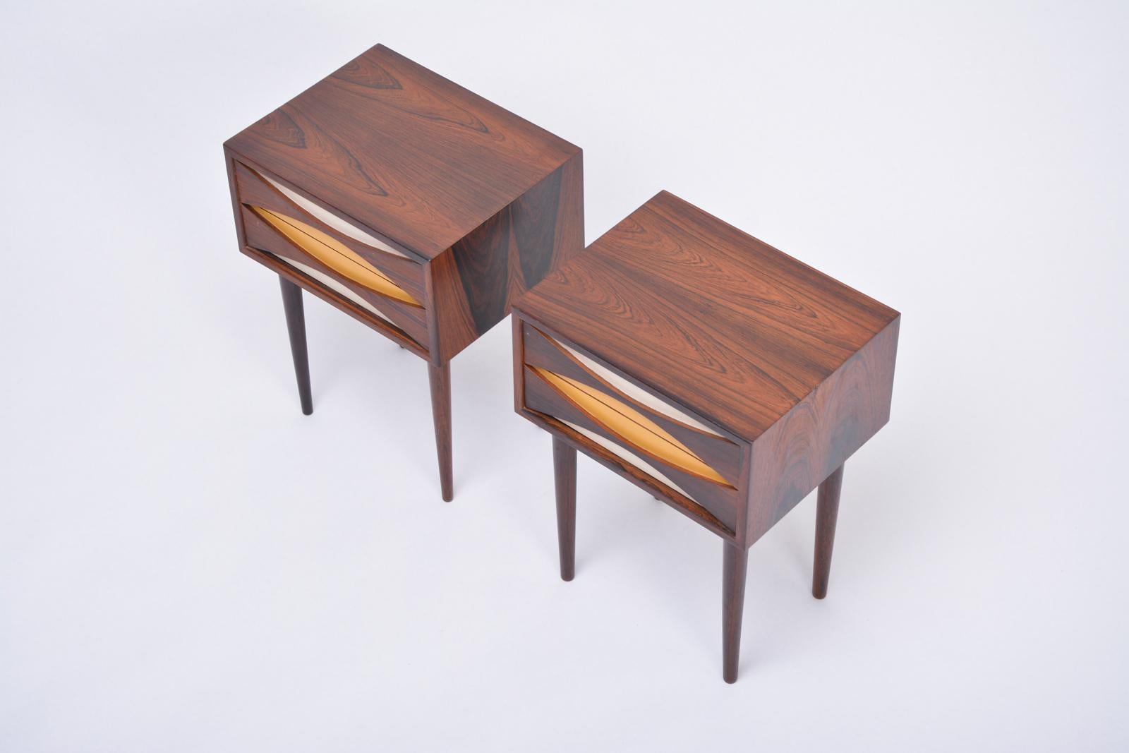 20th Century Pair of Rosewood Nightstands by Niels Clausen, circa 1960s
