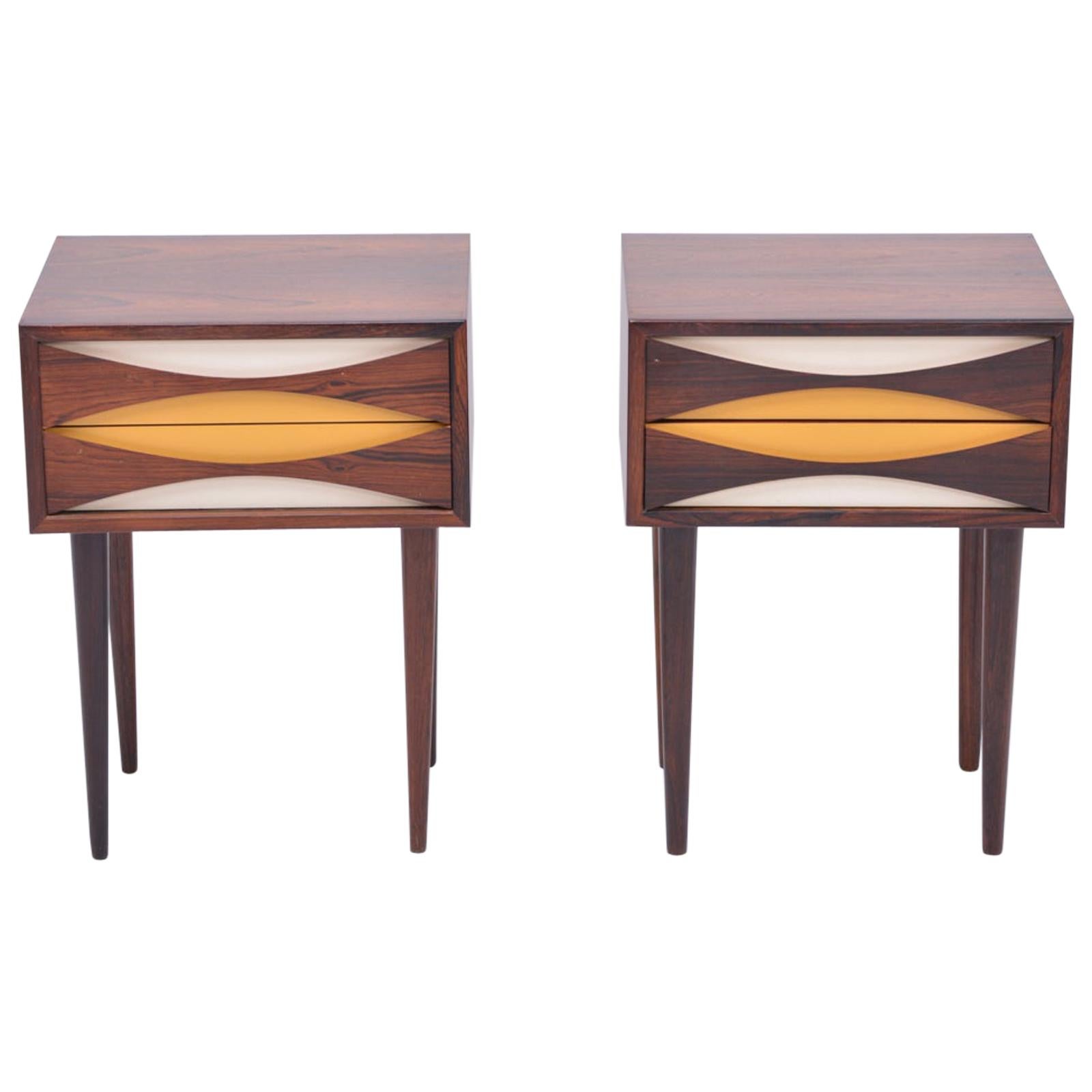 Pair of Rosewood Nightstands by Niels Clausen, circa 1960s