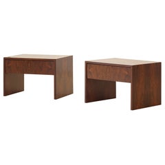 Paire de tables de nuit en bois de rose par un designer inconnu, années 1960, brésilien du milieu du siècle