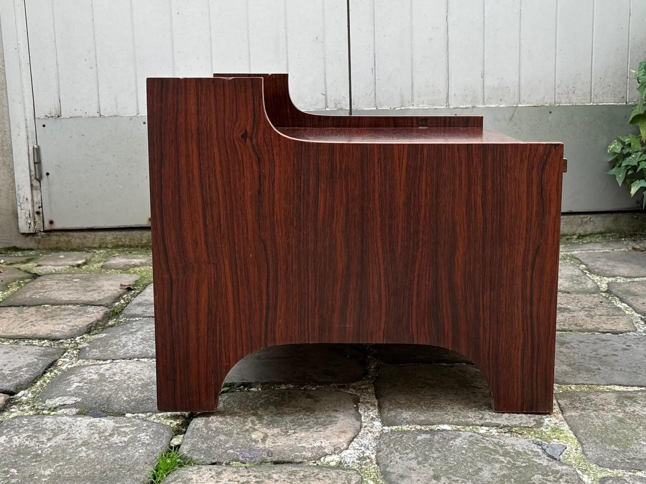 Mid-20th Century Pair of Rosewood nightstands For Sale