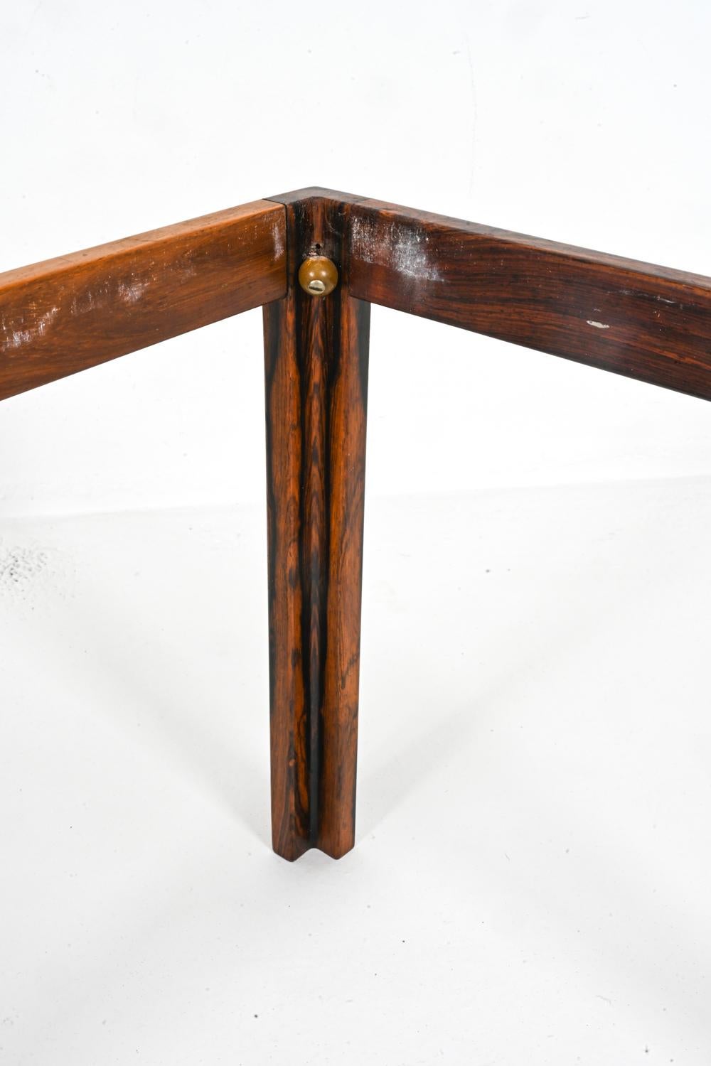 Pair of Rosewood & Pink Marble End Tables Attributed to Svend Langkilde, Denmark For Sale 6