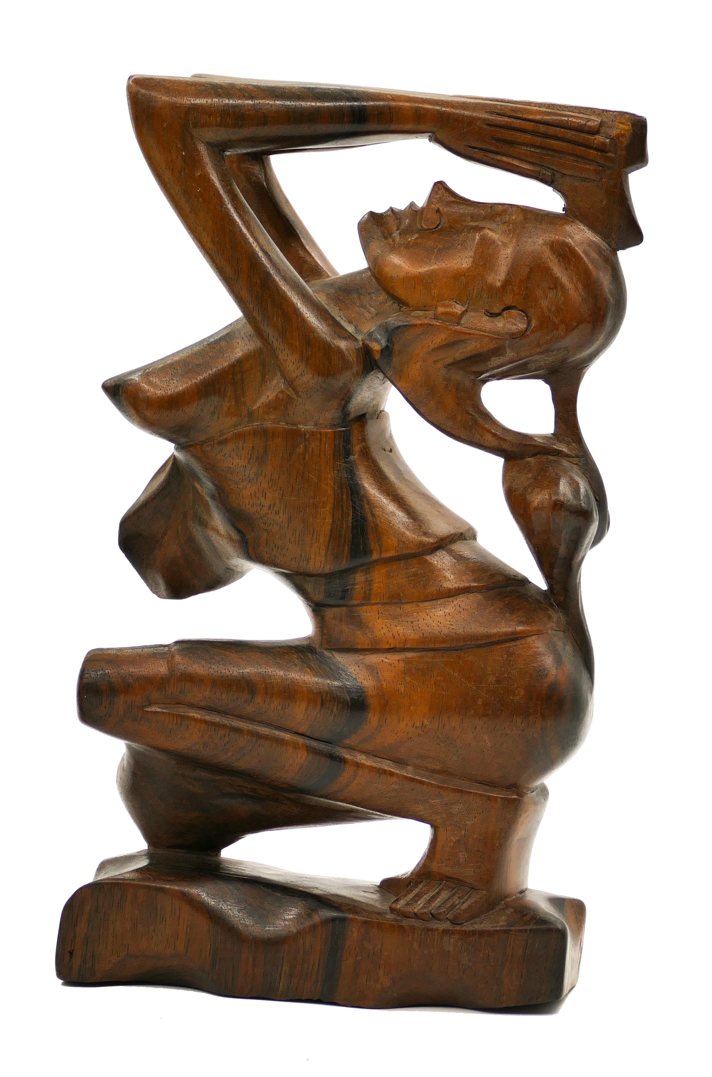 Indonesian Pair of Rosewood Sculptures, Indonesia, Mid-20th Century