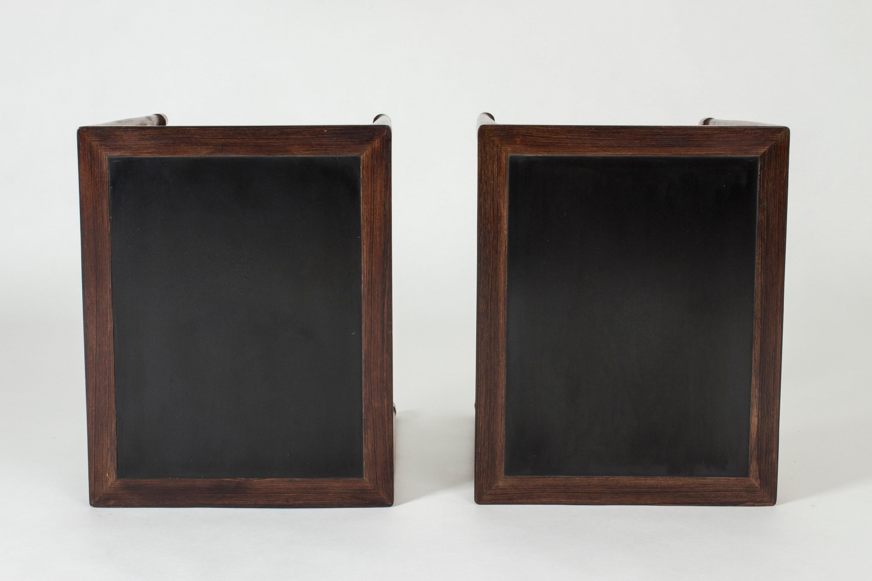Pair of Rosewood Side Tables by Bernt Petersen In Good Condition In Stockholm, SE