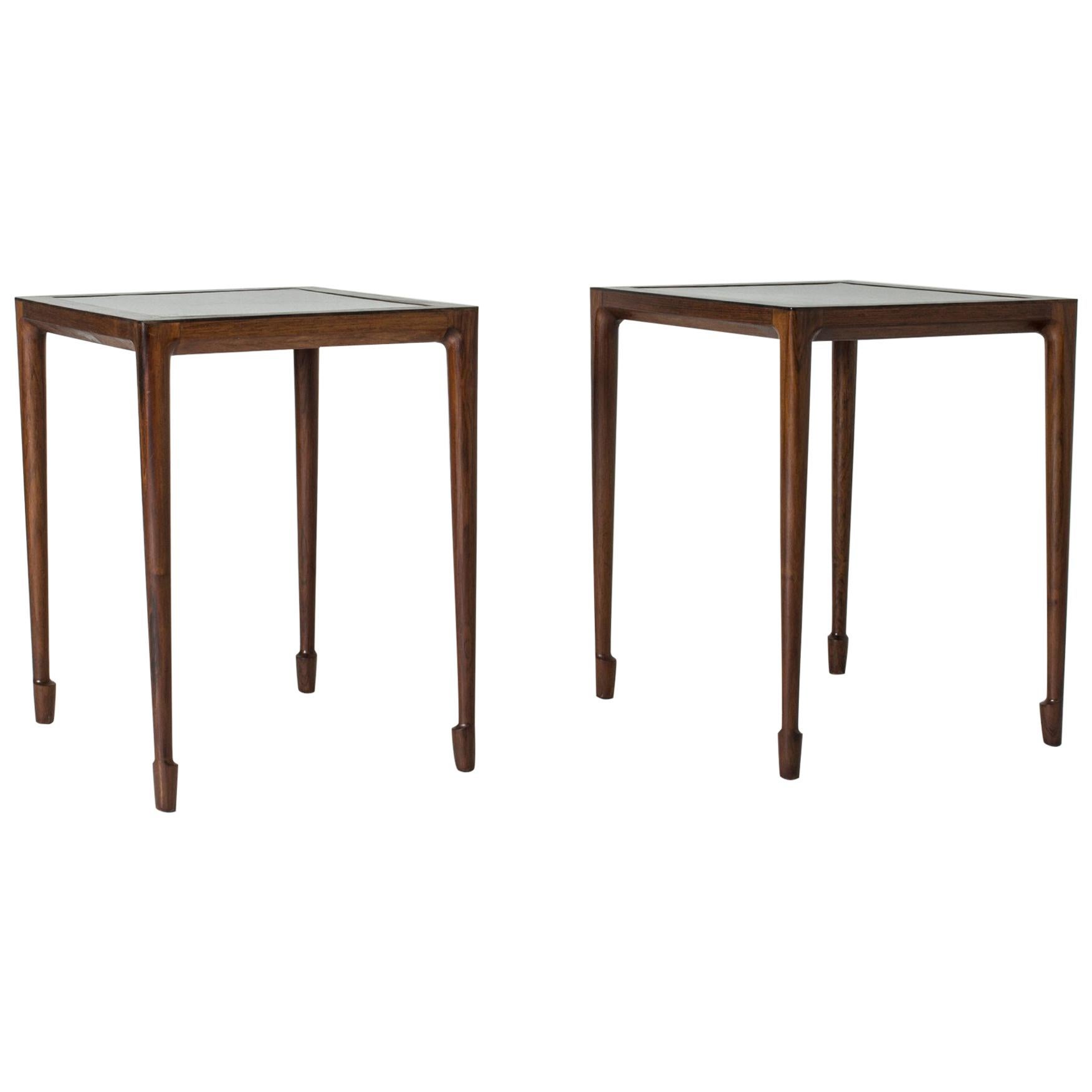 Pair of Rosewood Side Tables by Bernt Petersen