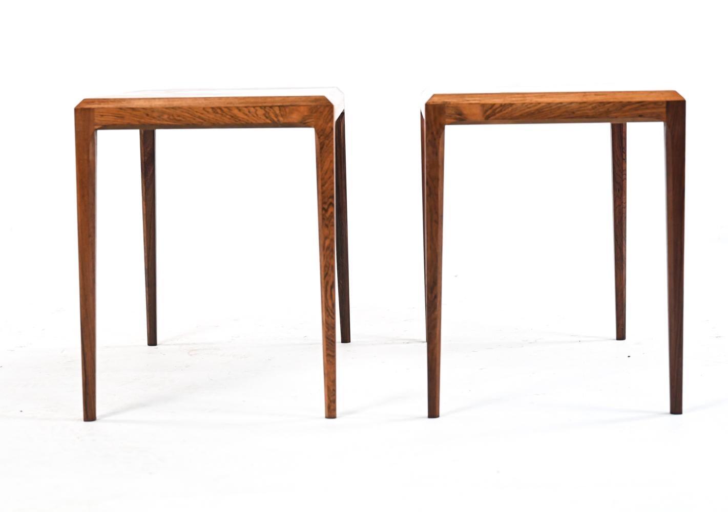 Pair of Rosewood Side Tables by Johannes Andersen for CFC Silkeborg, c. 1960's 4