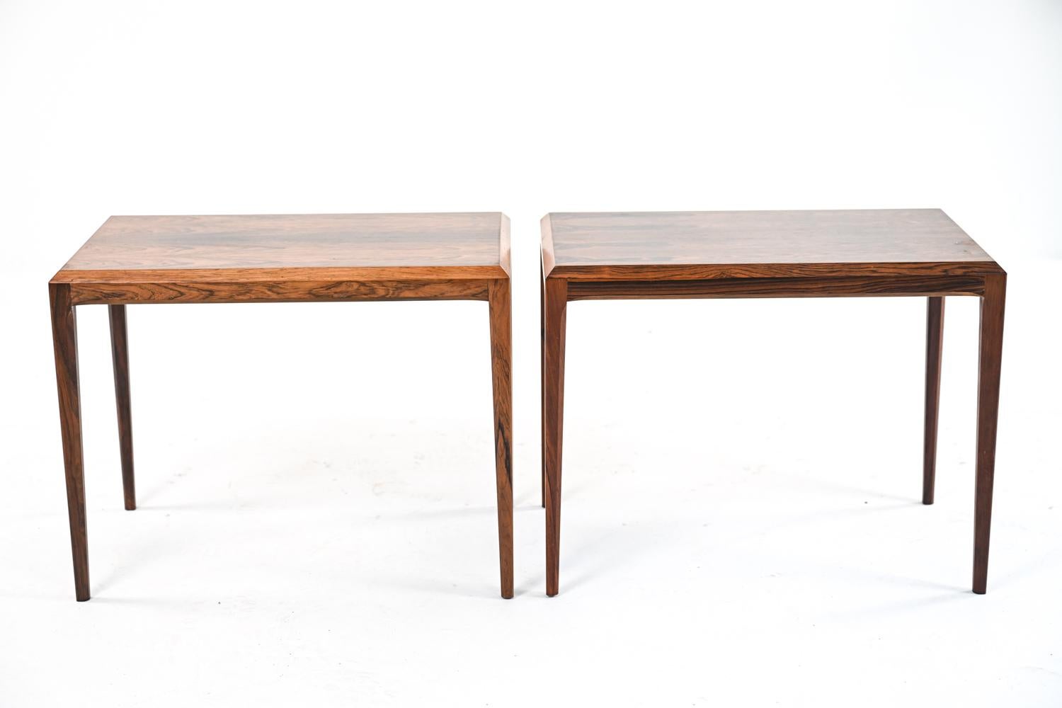 Pair of Rosewood Side Tables by Johannes Andersen for CFC Silkeborg, c. 1960's 5