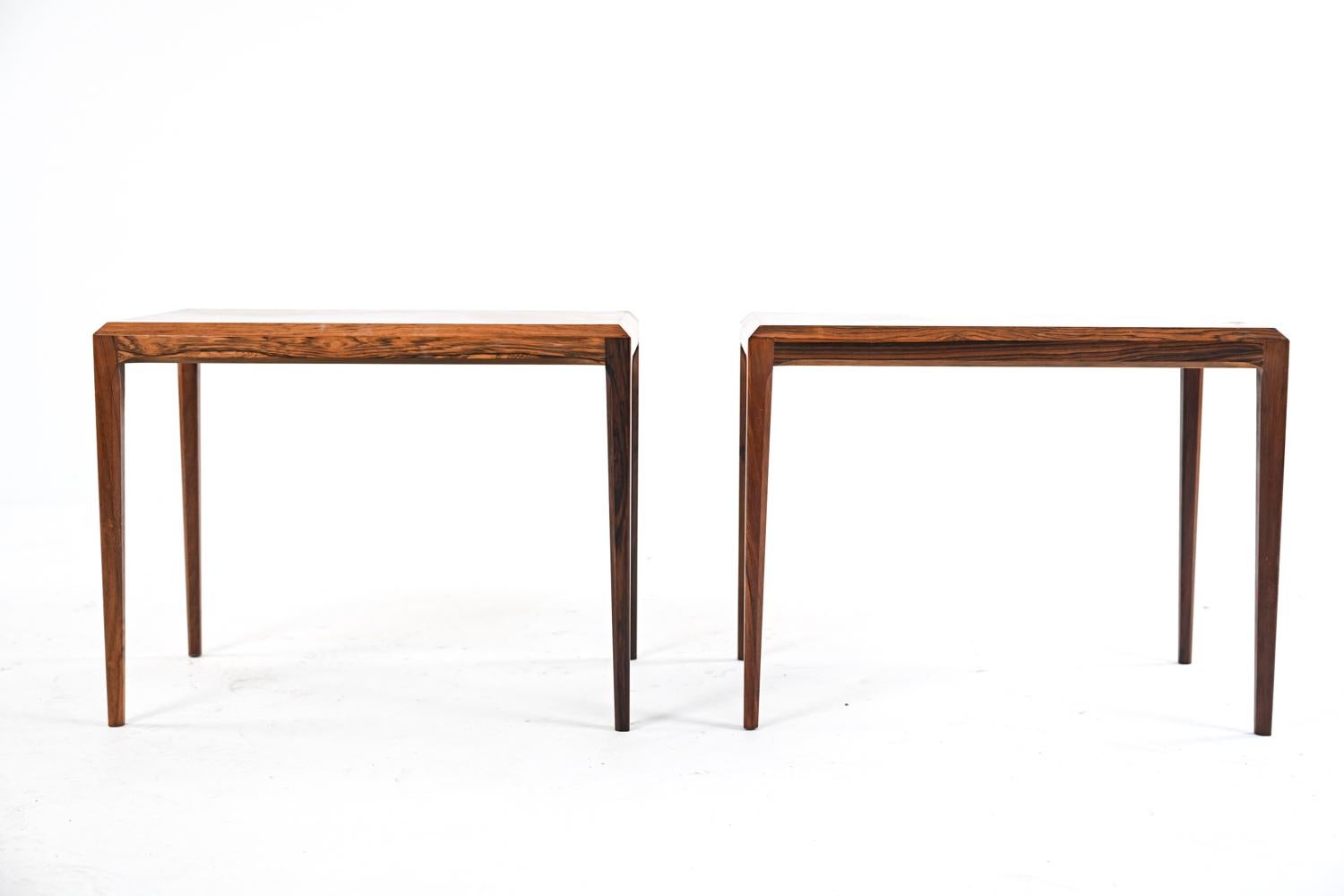 Danish Pair of Rosewood Side Tables by Johannes Andersen for CFC Silkeborg, c. 1960's