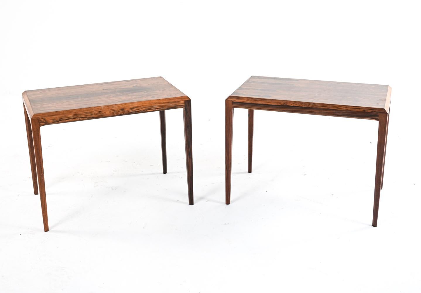 Pair of Rosewood Side Tables by Johannes Andersen for CFC Silkeborg, c. 1960's 1