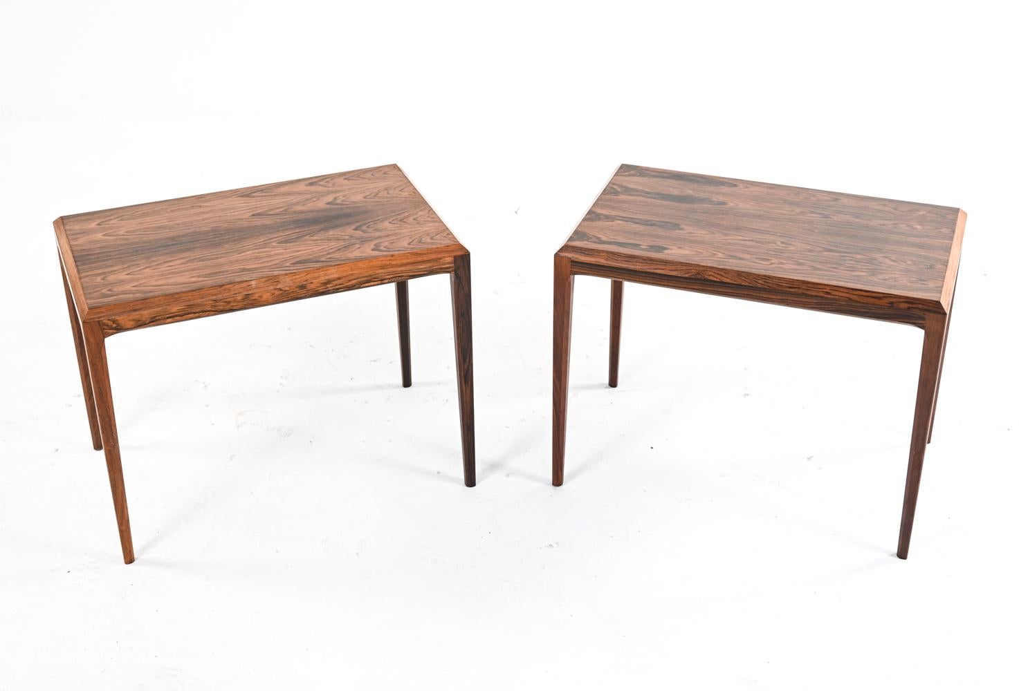 Pair of Rosewood Side Tables by Johannes Andersen for CFC Silkeborg, c. 1960's 2