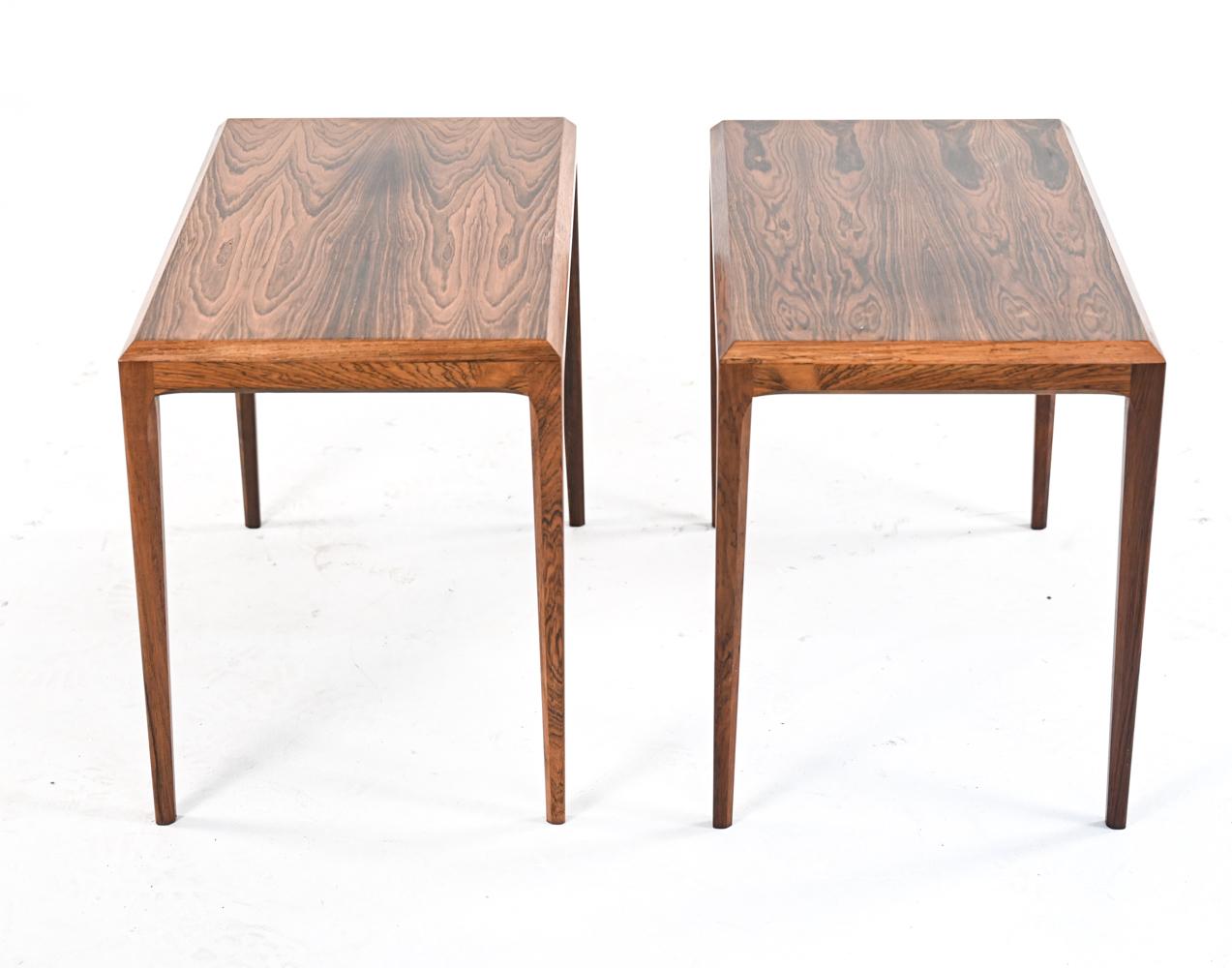 Pair of Rosewood Side Tables by Johannes Andersen for CFC Silkeborg, c. 1960's 3