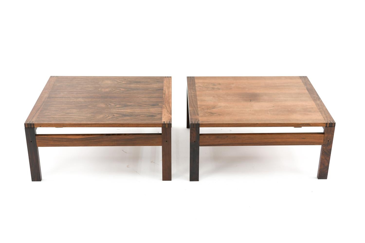 Mid-20th Century Pair of Rosewood Side Tables by Ole Gjerløv-Knudsen & Torben Lind