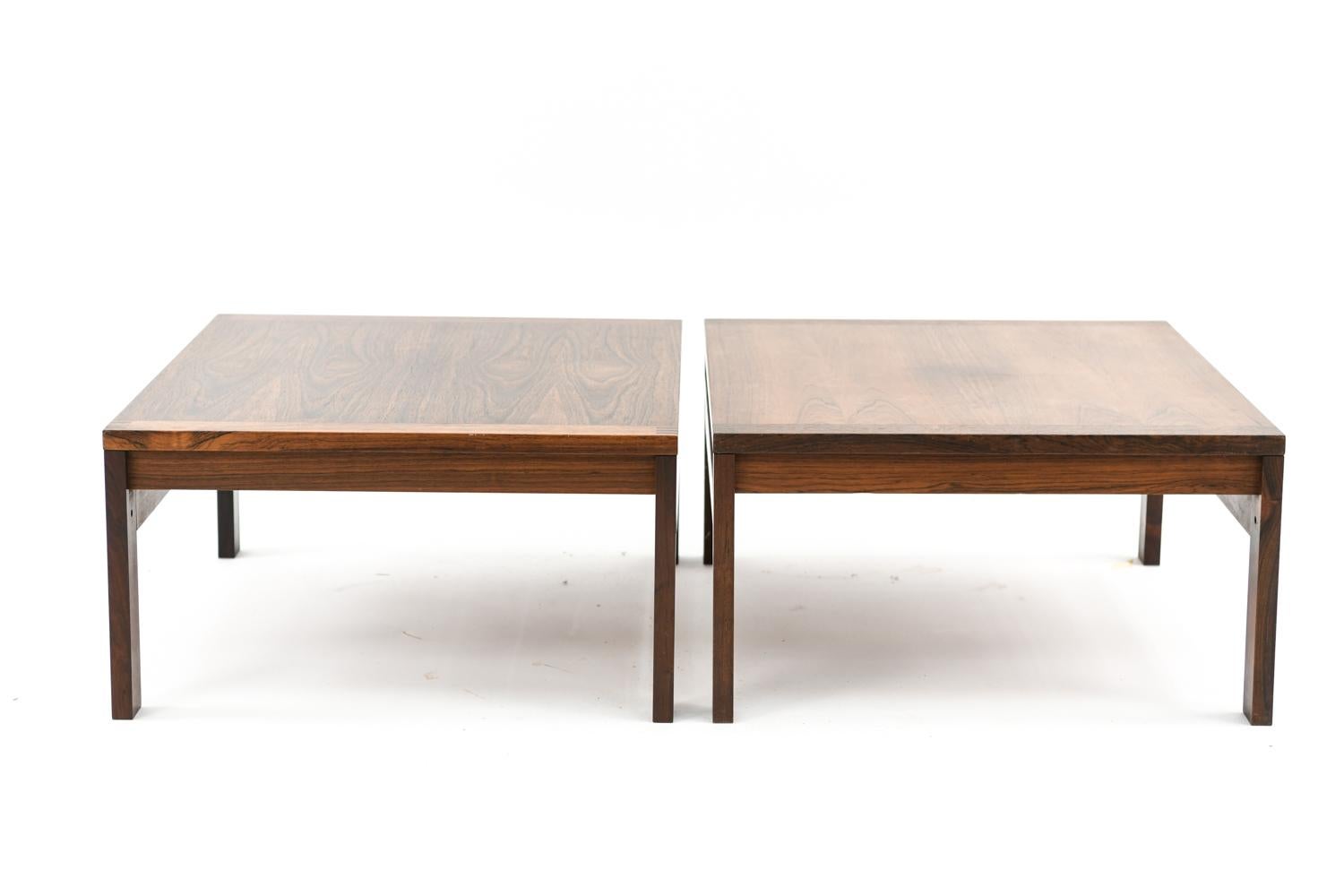 Pair of Rosewood Side Tables by Ole Gjerløv-Knudsen & Torben Lind 1