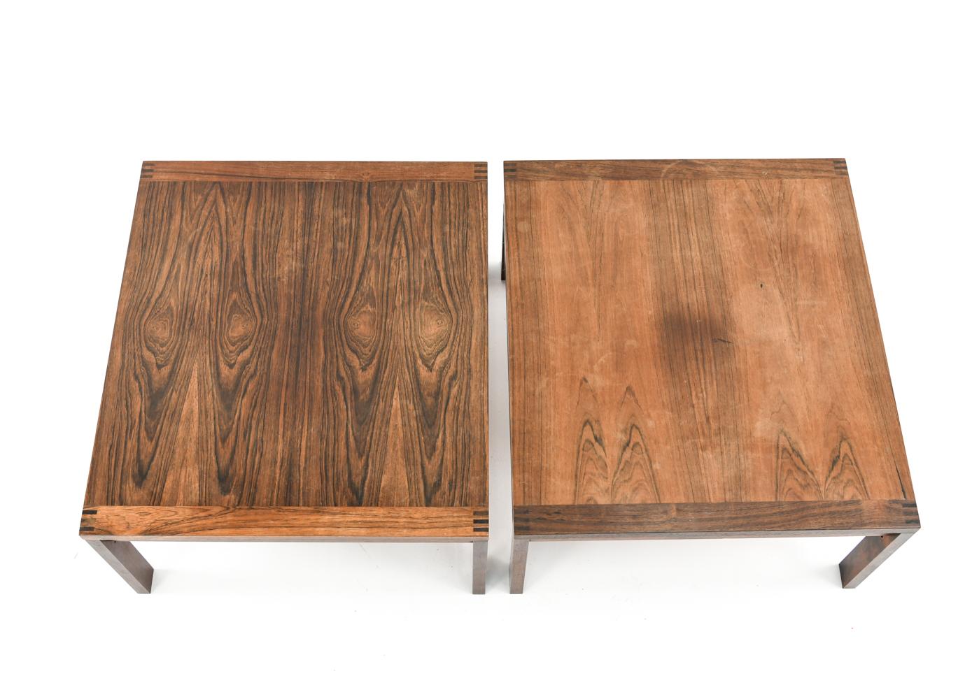 Pair of Rosewood Side Tables by Ole Gjerløv-Knudsen & Torben Lind 2