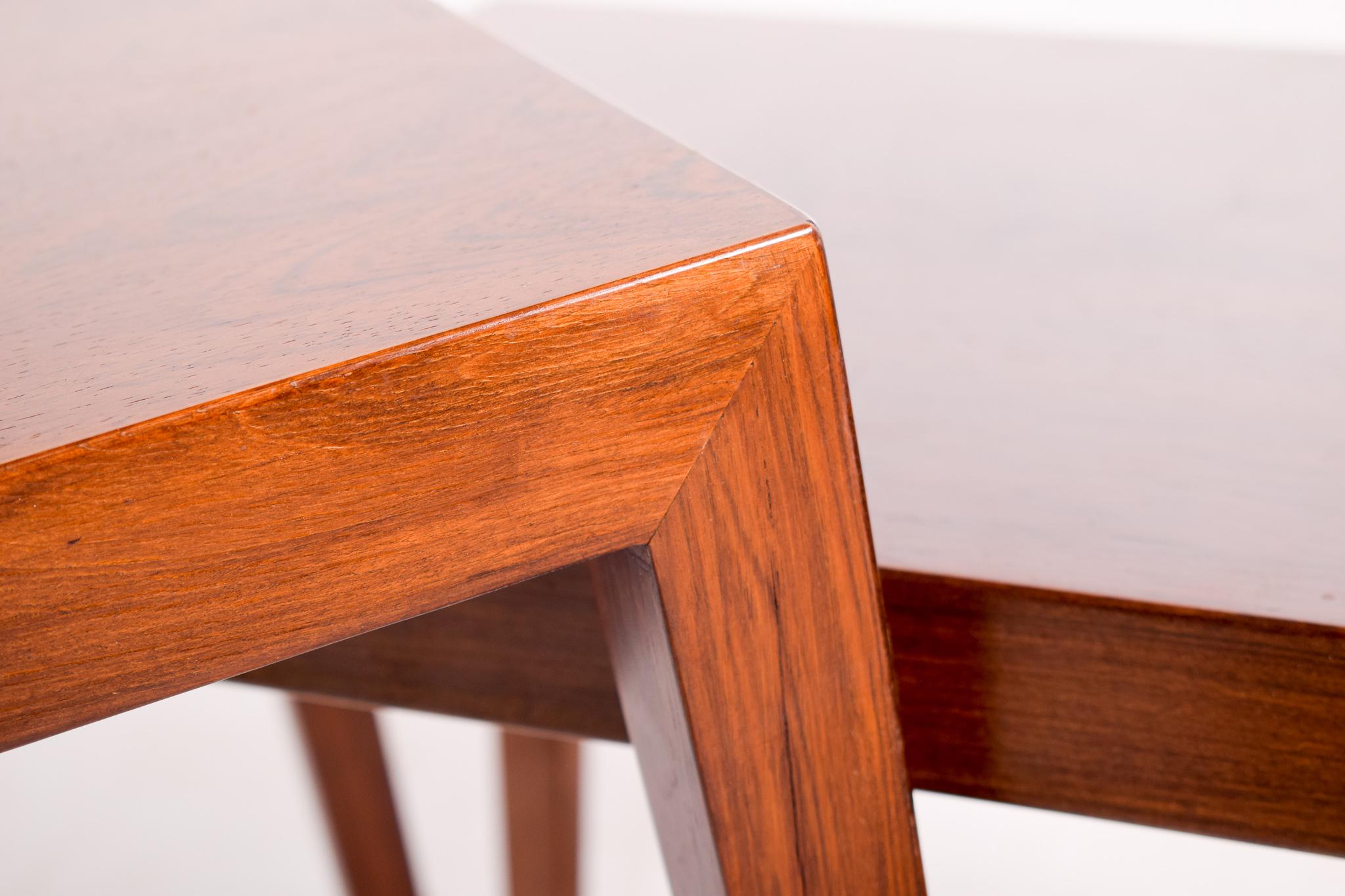 Pair of Rosewood Side Tables by Severin Hansen for Haslev, Denmark 2