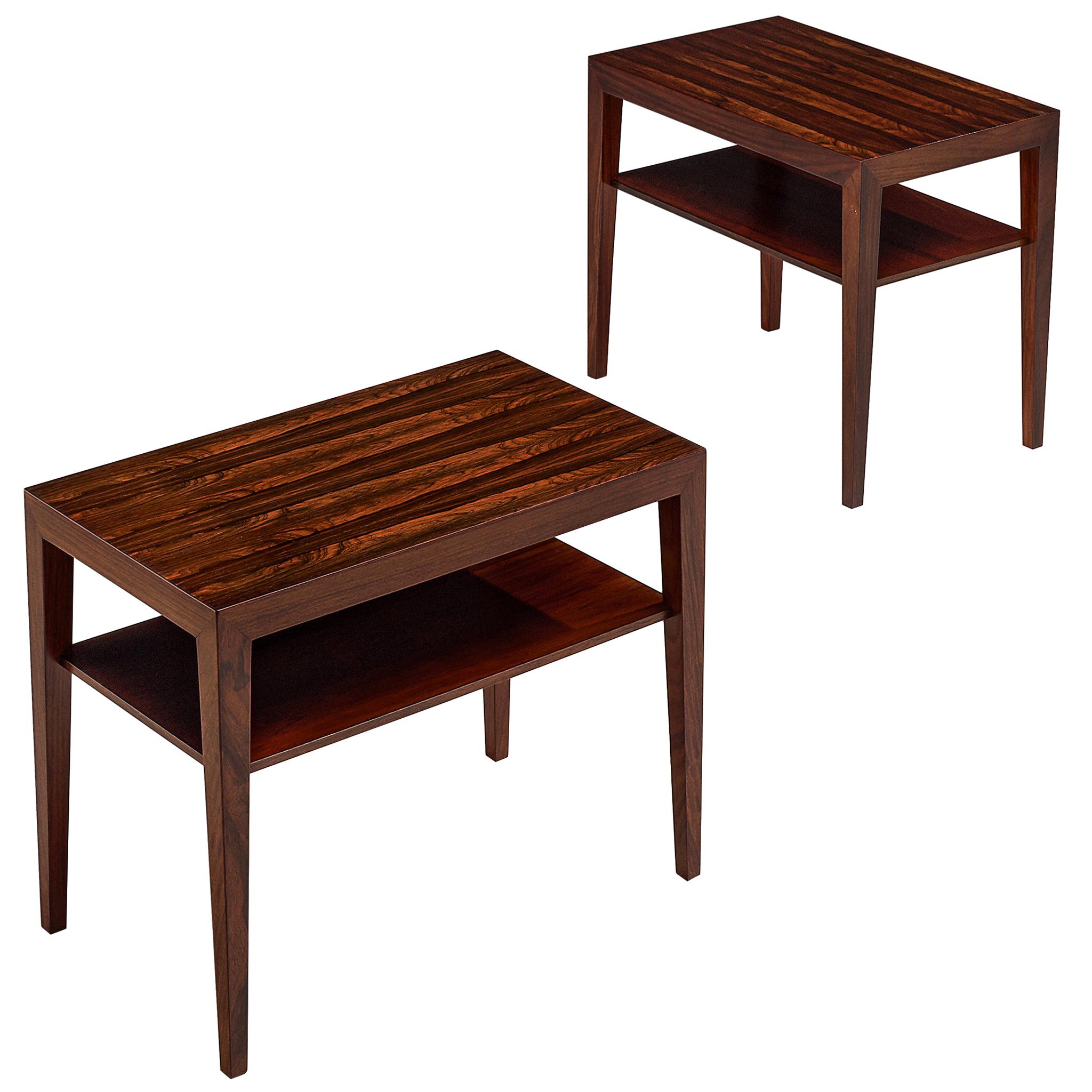 Pair of Rosewood Side Tables by Severin Hansen
