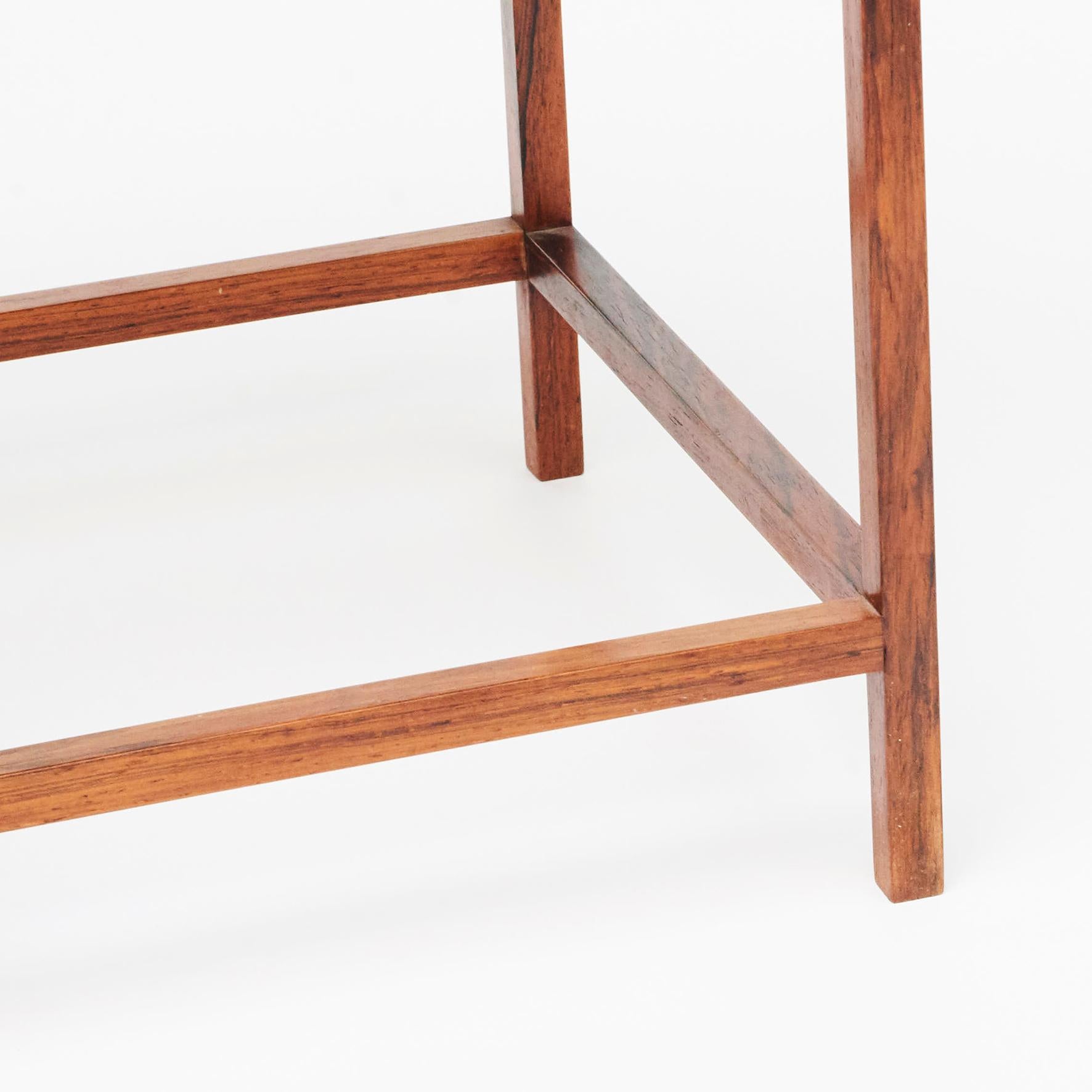 Mid-Century Modern Pair of Rosewood Side Tables by Willy Beck, Denmark, 1950s
