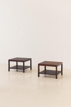 Pair of Rosewood Side Tables, Design by Unknown Artist, Brazil, 1960s