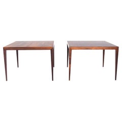 Pair of Rosewood Side Tables, Designed by Severin Hansen for Haslev, 1950