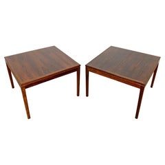 Pair of Rosewood Side Tables, Made in Norway, Circa 1970s
