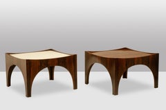 Pair of rosewood side tables or coffee tables. 1970s