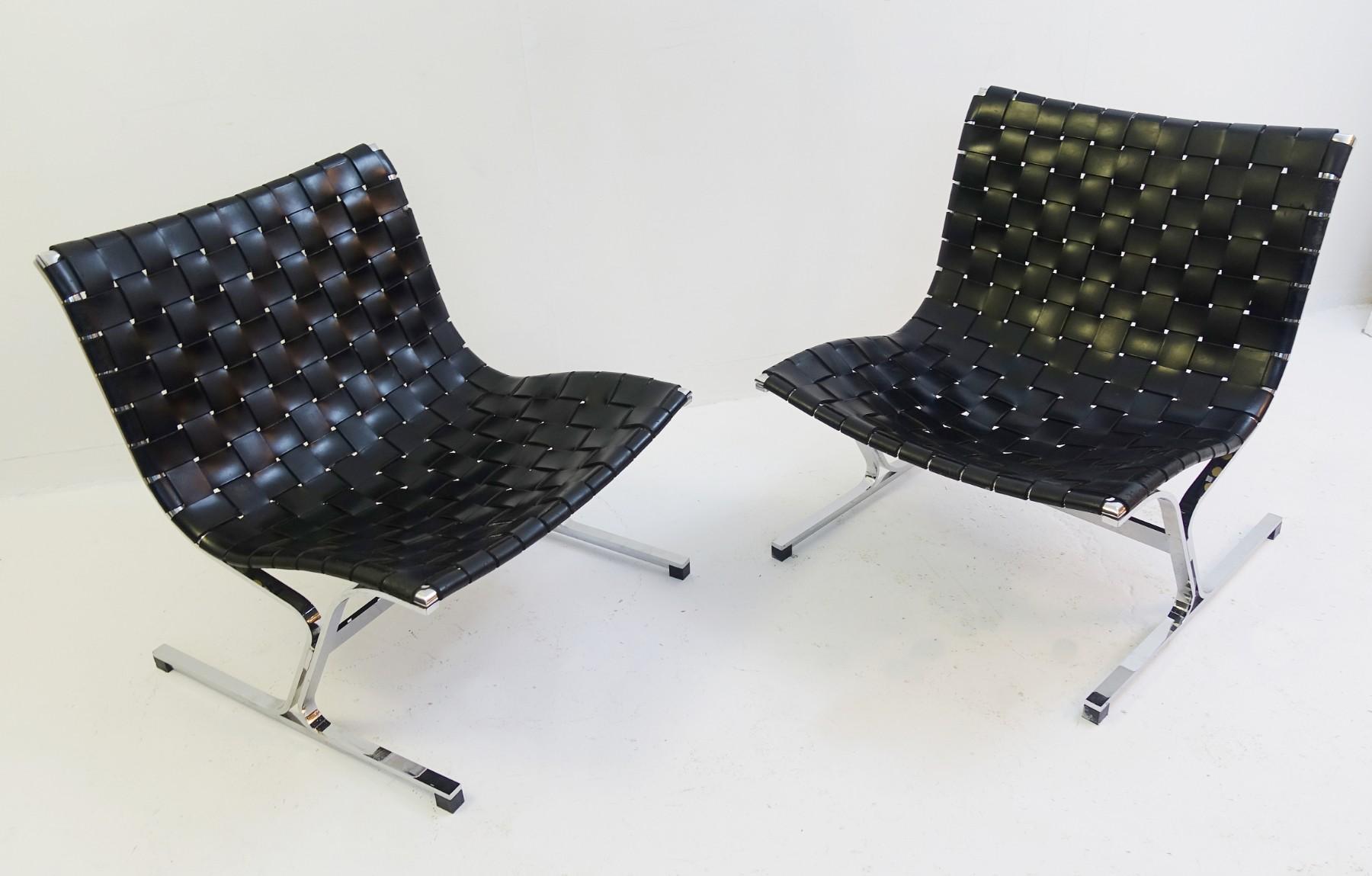 Pair of ross littel luar lounge chairs for ICF De Padova, Italy, 1965.