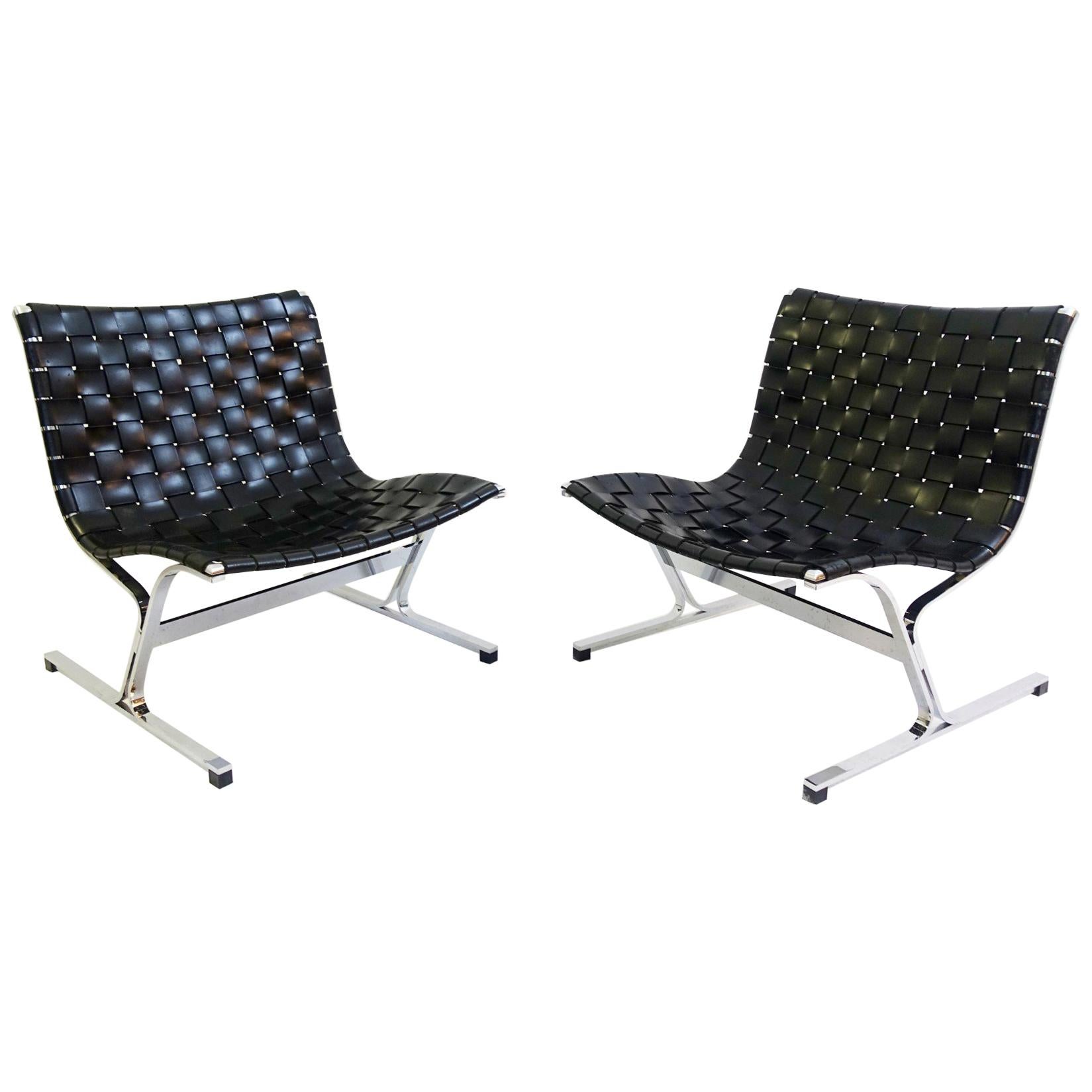 Pair of Ross Littel Luar Lounge Chairs for Icf De Padova, Italy, 1965