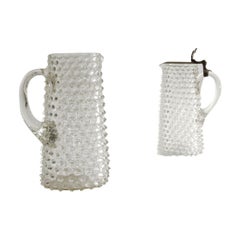 Pair of Rostrato Glass Carafes, 1930s