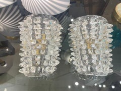 Pair of Rostrato Murano Sconces in the Style of Barovier & Toso, Italy 1980s
