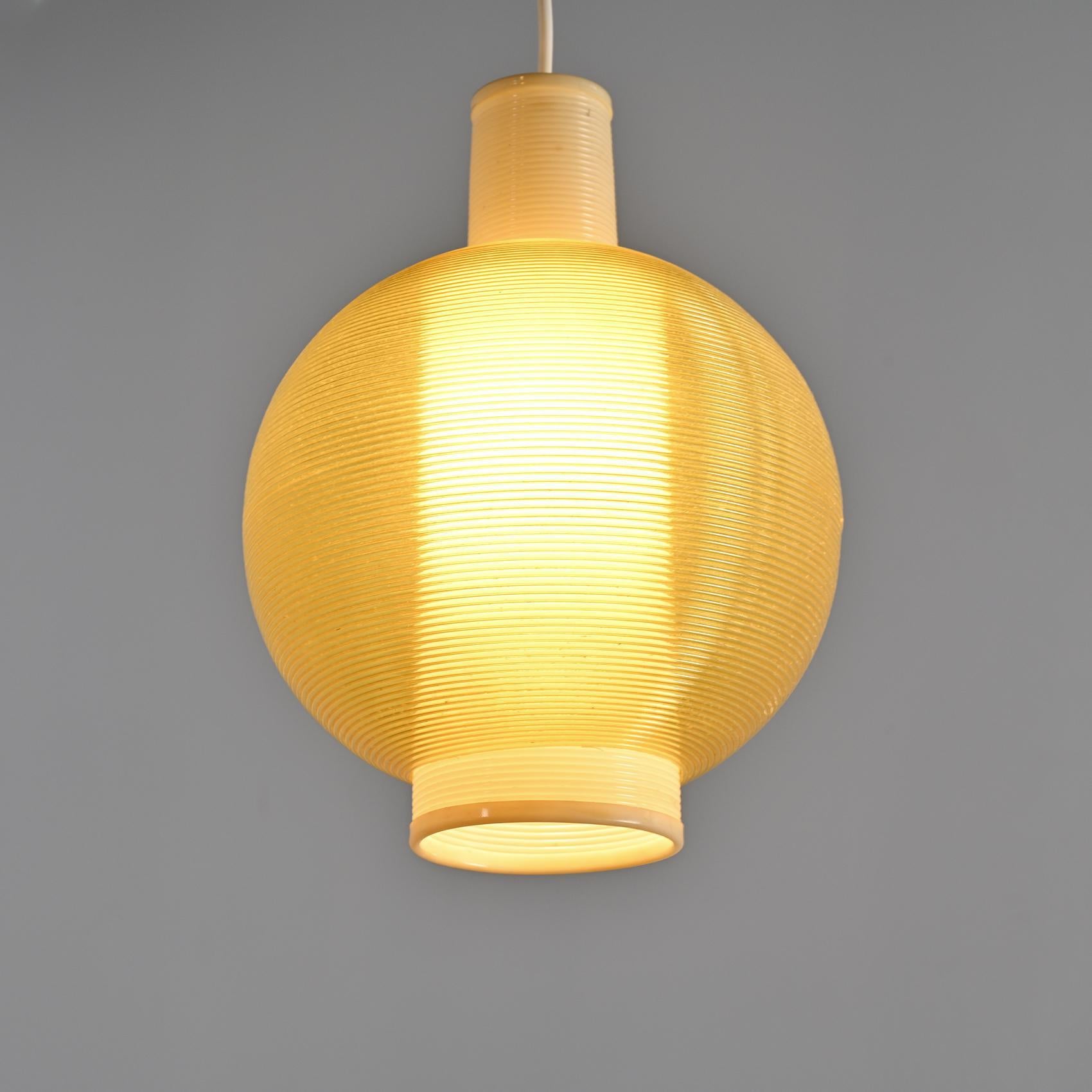 French Pair of Rotaflex Pendant Lights, France circa 1960