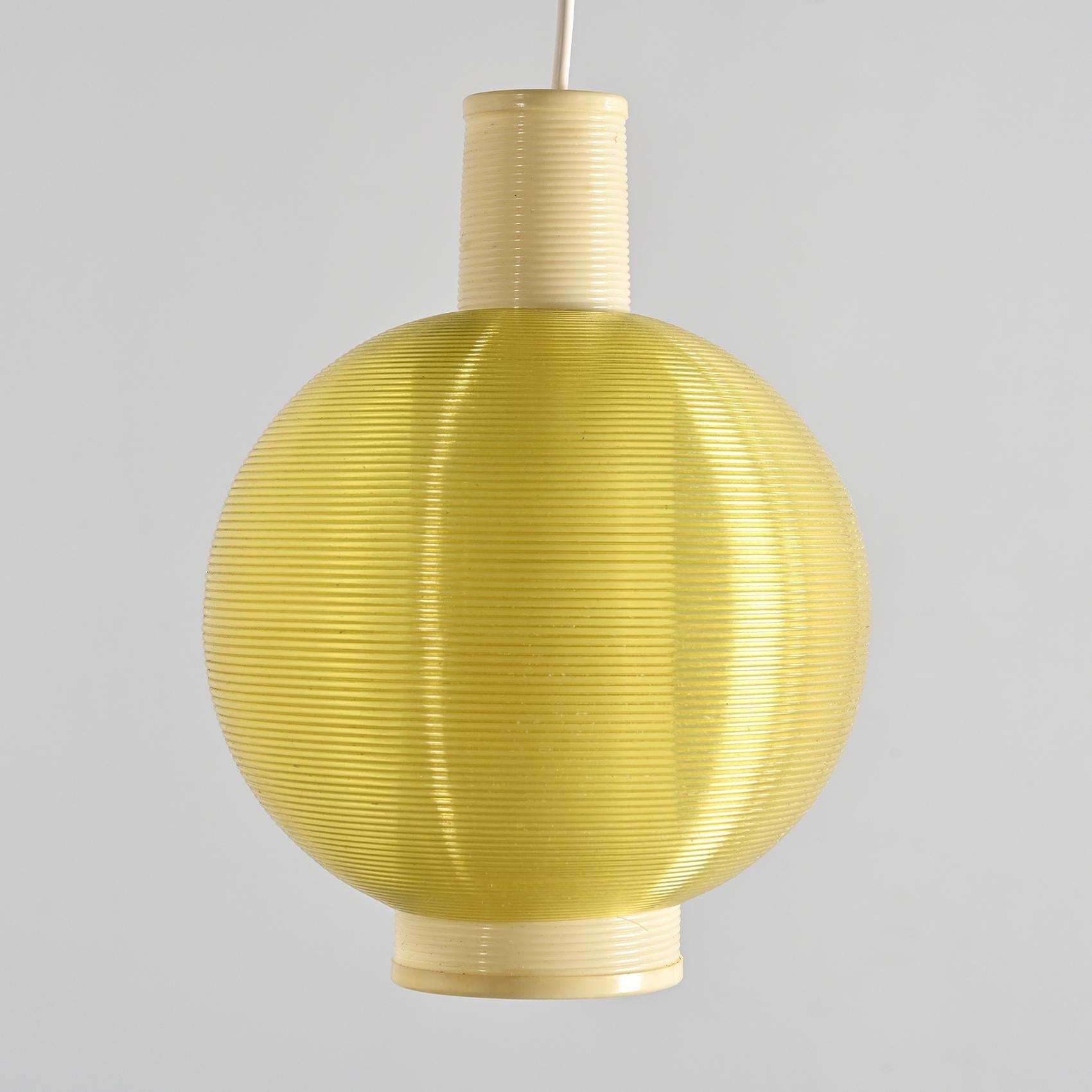 Pair of Rotaflex Pendant Lights, France circa 1960 In Fair Condition In VILLEURBANNE, FR