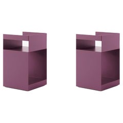 Pair of Rotate CS73- Dark Plum- Multi Purpose Trolley by Space Copenhagen for &T